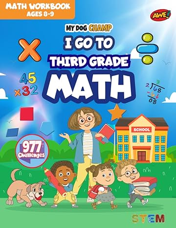 my dog champ i go to 3rd grade math class skills activity workbook fun activities and exercises for