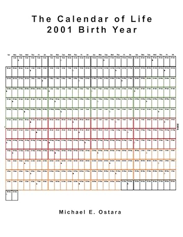 the calendar of life 2001 birth year 1st edition michael e ostara b0b7dbjfn7, 979-8842087174