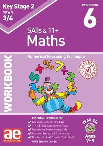 ks2 maths year 3/4 workbook 6 numerical reasoning technique 1st edition stephen c curran ,katrina mackay