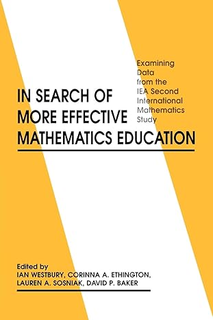 in search of more effective mathematics education examining data from the iea second international