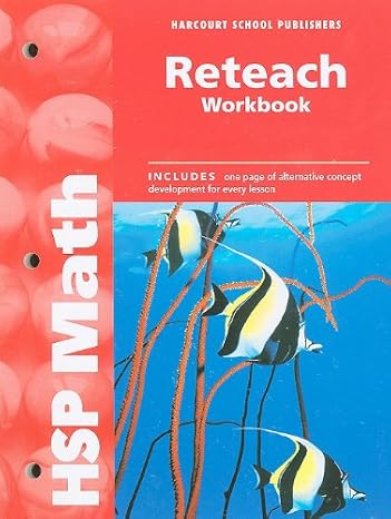 hsp math reteach workbook grade 4 1st edition harcourt school publishers 0153568003, 978-0153568008