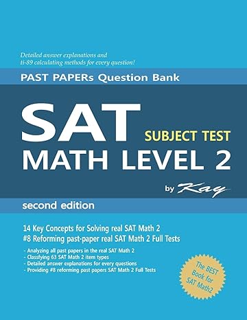 past paper question bank sat subject test math level 2   sat math 2 subject test 2nd edition kay 1674570112,