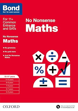 bond maths no nonsense 10 11+ years uk edition sarah lindsay 0192740504, 978-0192740502