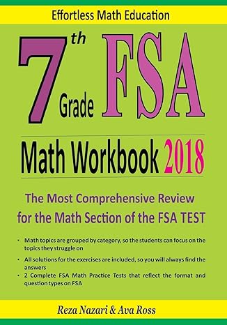 7th grade fsa math workbook 2018 the most comprehensive review for the math section of the fsa test