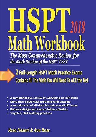 hspt math workbook 2018 the most comprehensive review for the math section of the hspt test 1st edition reza