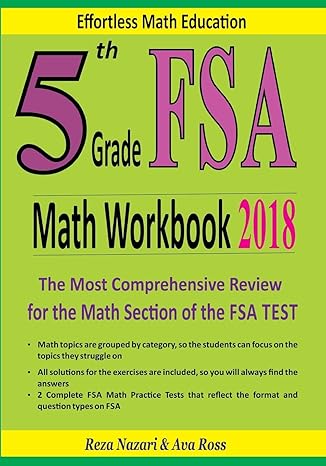 5th grade fsa math workbook 2018 the most comprehensive review for the math section of the fsa test