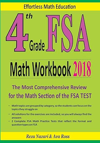 4th grade fsa math workbook 2018 the most comprehensive review for the math section of the fsa test workbook