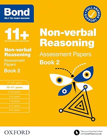 bond 11+ non verbal reasoning assessment papers 10 11 years book 2 1st edition oxford editor 0192777432,