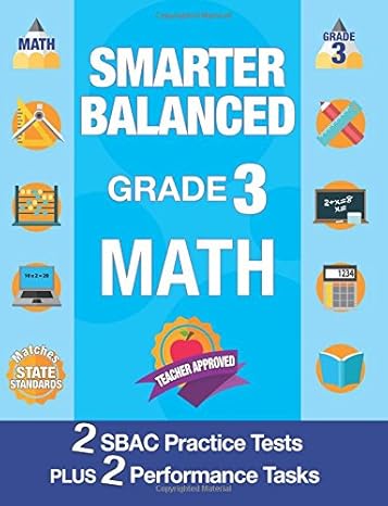 smarter balanced grade 3 math workbook and 2 sbac practice tests with performance tasks sbac test prep grade