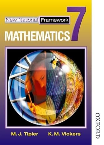 new national framework mathematics 7 core pupils book 1st edition m j tipler ,k m vickers 0748767517,