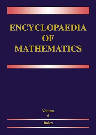 encyclopaedia of mathematics volume 6 subject index author index 1995th edition michiel hazewinkel