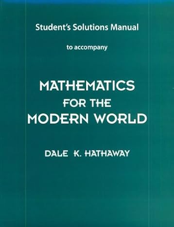 mathematics for the modern world teachers guide edition dale k hathaway 0201611333, 978-0201611335