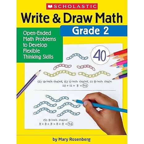 scholastic sc 831438 write and draw math grade 2 by mary rosenberg softcover 1st edition mary rosenberg