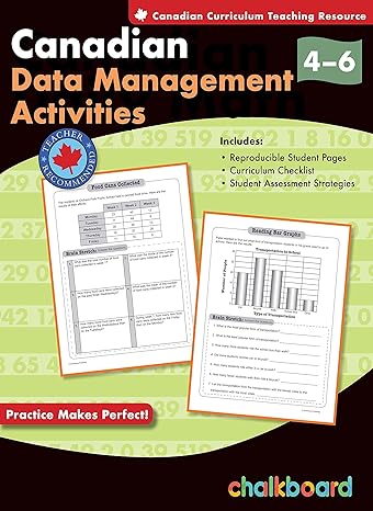 canadian data management activities grades 4 6 1st edition demetra turnbull 1897514115, 978-1897514115