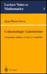 cohomologie galoisienne subsequent edition jean pierre serre 0387580026, 978-0387580029
