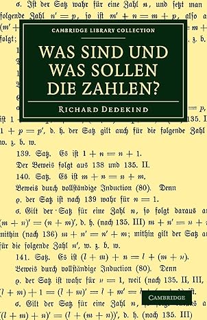 was sind und was sollen die zahlen 1st edition richard dedekind 1108050387, 978-1108050388