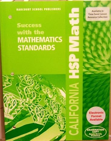 harcourt school publishers math california success/math standards   grade 2 1st edition harcourt school