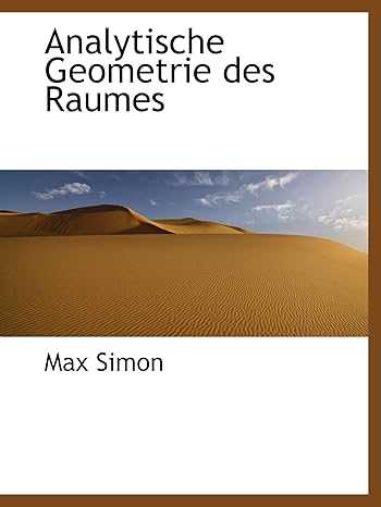 analytische geometrie des raumes 1st edition max simon 1110151977, 978-1110151974