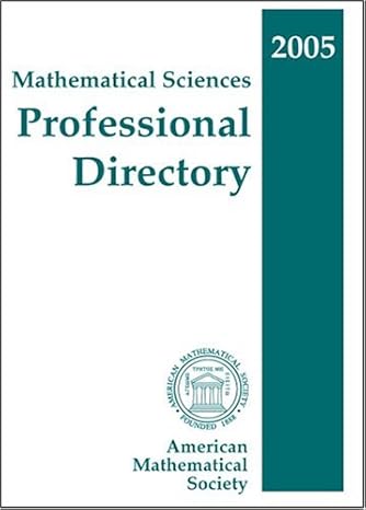 mathematical sciences professional directory 2005 revised edition unknown 0821836218, 978-0821836217