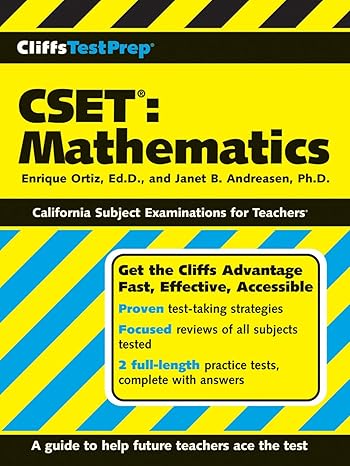 cliffstestprep cset mathematics csm edition janet b andreasen phd ,enrique ortiz ed d 0470131977,