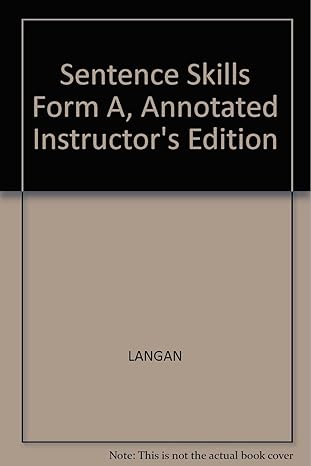 sentence skills a workbook for writers form a 1st edition john langan 0072381337, 978-0072381337