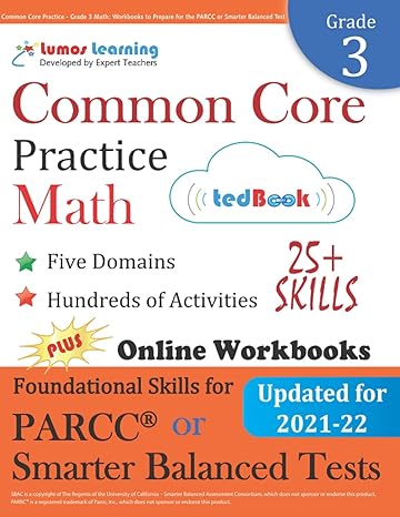 common core practice grade 3 math workbooks to prepare for the parcc or smarter balanced test ccss aligned