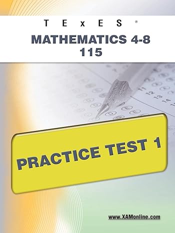 texes mathematics 4 8 115 practice test 1 1st edition sharon wynne 1607872730, 978-1607872733