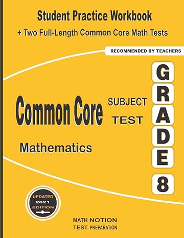 common core subject test mathematics grade 8 student practice workbook + two full length common core math