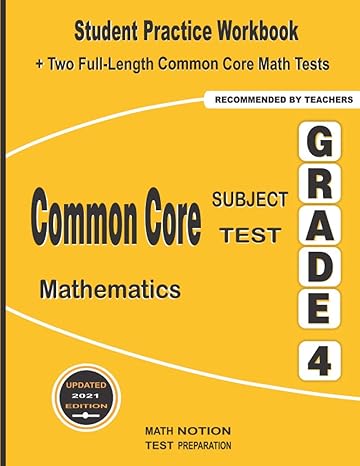 common core subject test mathematics grade 4 student practice workbook + two full length common core math