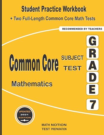 common core subject test mathematics grade 7 student practice workbook + two full length common core math