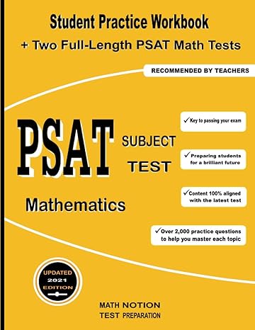 psat subject test mathematics student practice workbook + two full length psat math tests 1st edition michael