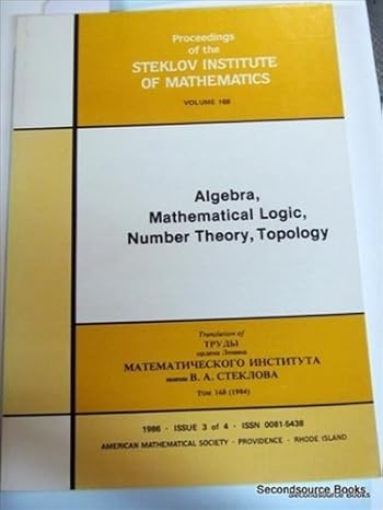 algebra mathematical logic number theory topology a collection of survey articles pt i 1st edition i m