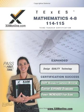 texes mathematics 4 8 115 teacher certification test prep study guide 1st edition sharon wynne 1607871114,