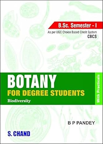 botany for degree students 1st edition b p pandey 9352535278, 978-9352535279