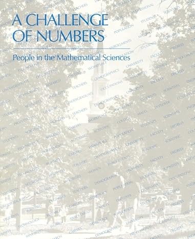 a challenge of numbers people in the mathematical sciences 1st edition national research council ,division on