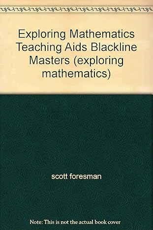 exploring mathematics teaching aids blackline masters 1st edition scott foresman 0673337197, 978-0673337498