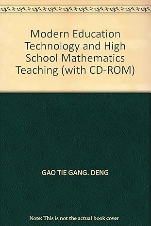 modern education technology and high school mathematics teaching 1st edition gao tie gang deng 7040330180,