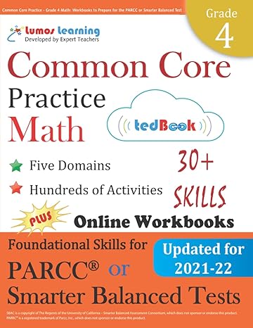 common core practice grade 4 math workbooks to prepare for the parcc or smarter balanced test ccss aligned