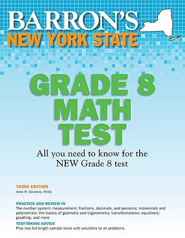 new york state grade 8 math test 3rd edition anne m szczesny 0764146238, 978-0764146237