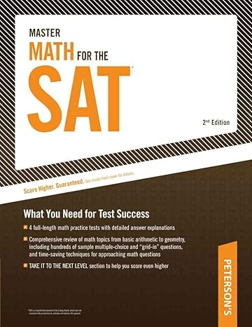 petersons master math for the sat 2nd edition peterson's 0768927234, 978-0768927238