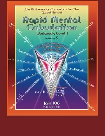 rapid mental calculation workbook level 1 jain mathemagics curriculum for the global school volume 5 1st