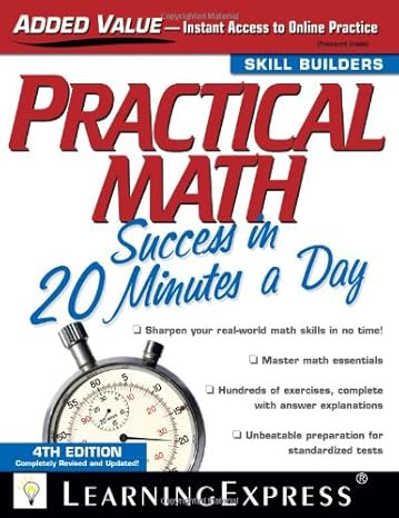 practical math success in 20 minutes a day 4th edition learningexpress editors 1576856828, 978-1576856826