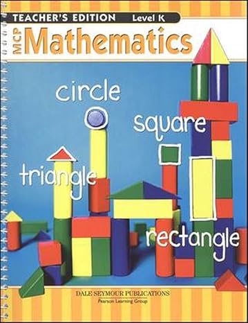 mcp mathematics level k   2005c 0th edition dale seymour publications 0765260557, 978-0765260550