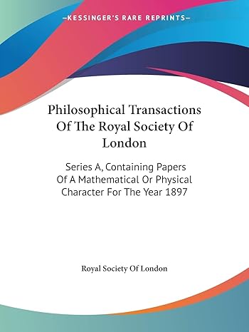 philosophical transactions of the royal society of london series a containing papers of a mathematical or