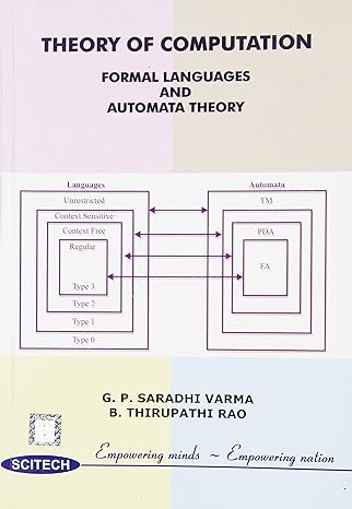 theory of computation formal languages and auto mata 1st edition saradhi varma 8183716032, 978-8183716031