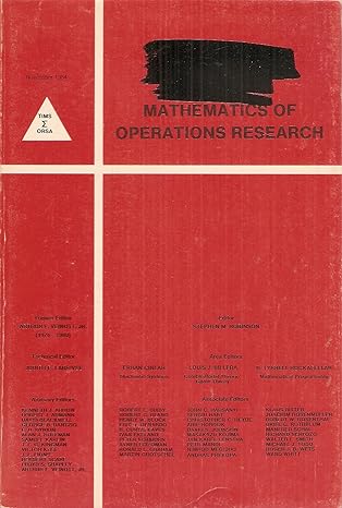 mathematics of operations research vol 9 no 4 november 1984 1st edition stephen m , robinson b000kgllrk