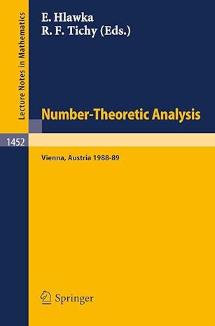 number theoretic analysis seminar vienna 1988 89 1990th edition edmund hlawka ,robert f tichy 3540534083,