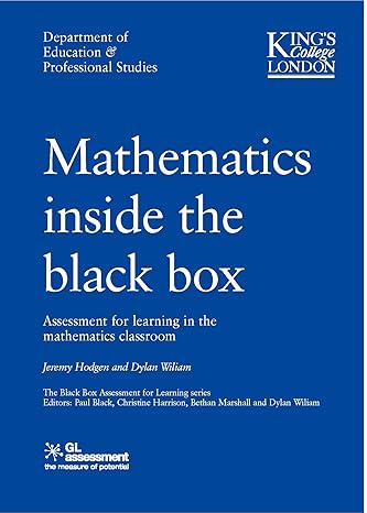 mathematics inside the black box uk edition bethan marshall 0708716873, 978-0708716878