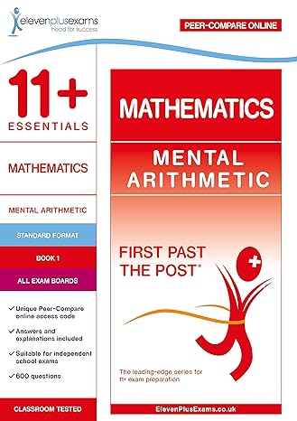 11+ essentials mathematics mental arithmetic book 1 1st edition eleven plus exams 1912364433, 978-1912364435