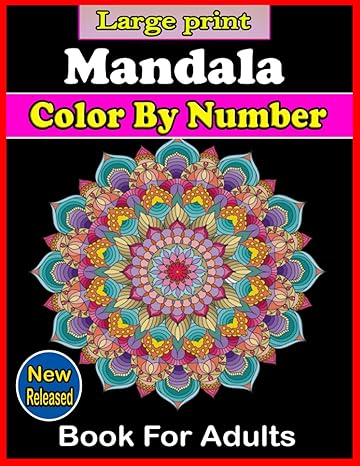 mandala color by number book for adults 50 easy travel size mandala designs for stress relief and relaxation